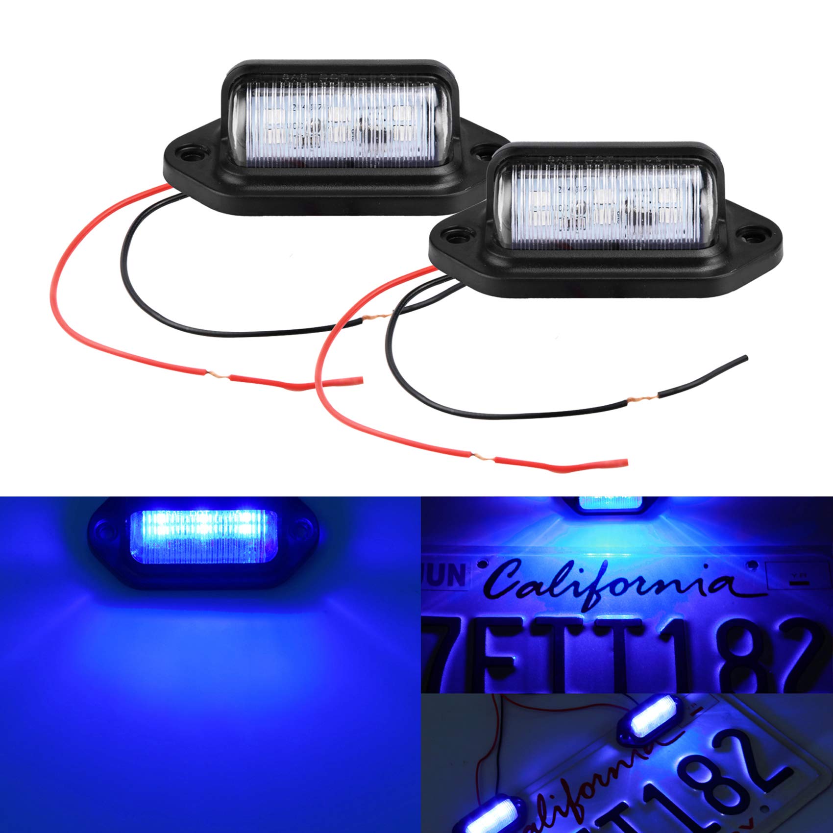 LivTee Waterproof 12V License Plate LED Light, for RV Camper Truck SUV