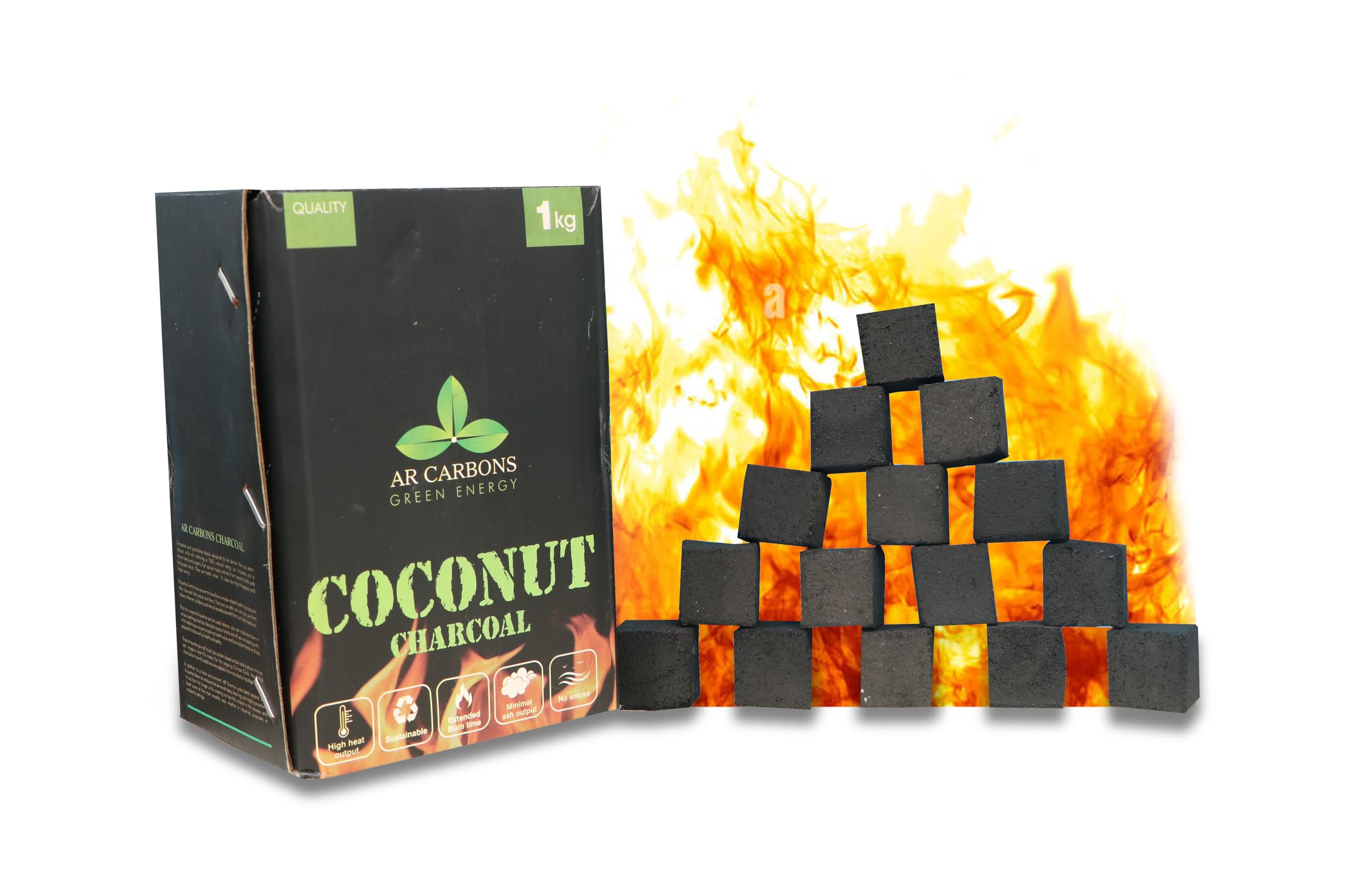 AR CARBONS Coconut Charcoal Cubes – Natural Eco-Friendly | 100% Pure Coconut Shell Coal | 1000 Grams (B0D26BCZNH) Amazon Price History, Amazon Price Tracker