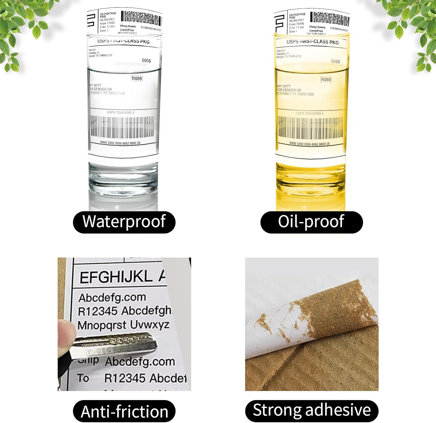 FungLam 6 Rolls 4"x6" Thermal Shipping Labels, 250 Labels/1 Roll, 1" Core, Perforated, Address Mailing Shipping Labels Compatible with JADENS,Rollo, Zebra,iDPRT. - Image 4