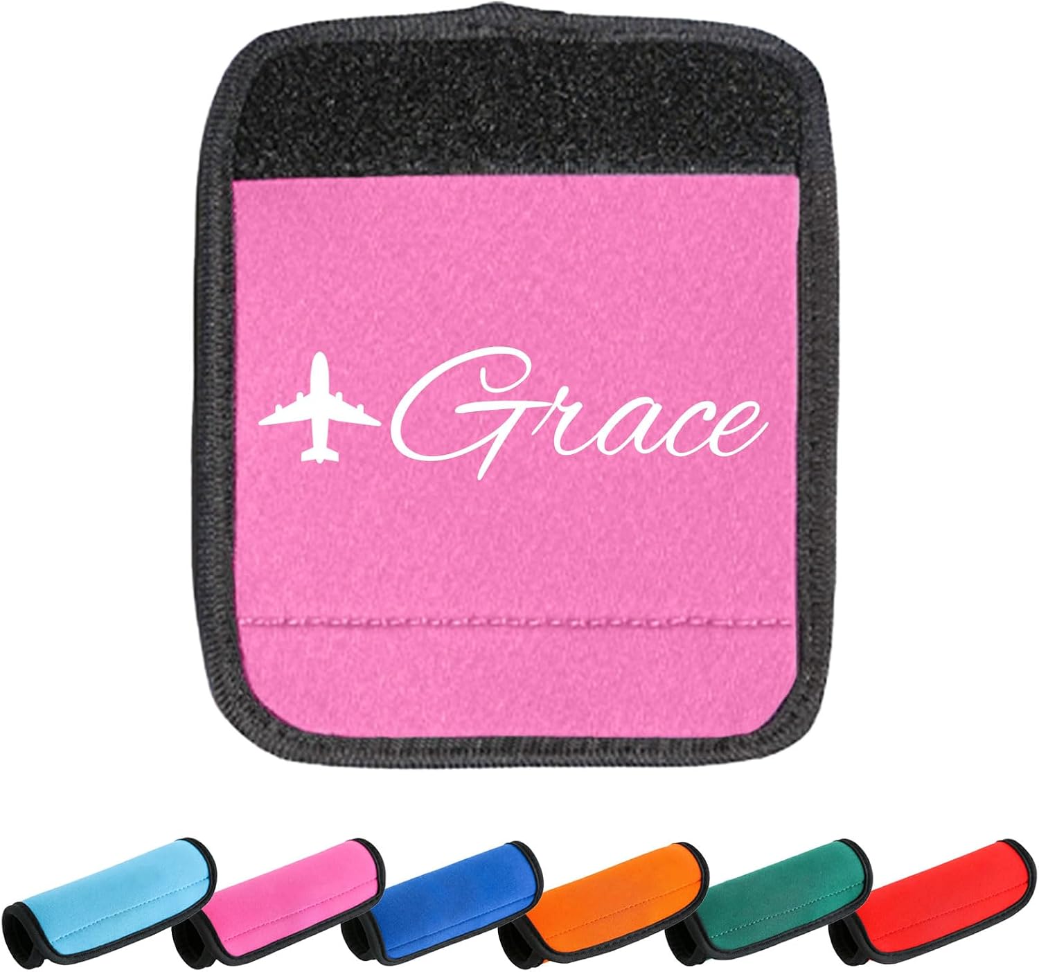 Personalized Luggage Handle Wraps with Embroidery Name Custom Suitcase Handle Wrap for Women Men Travel Monogram Luggage Identifier