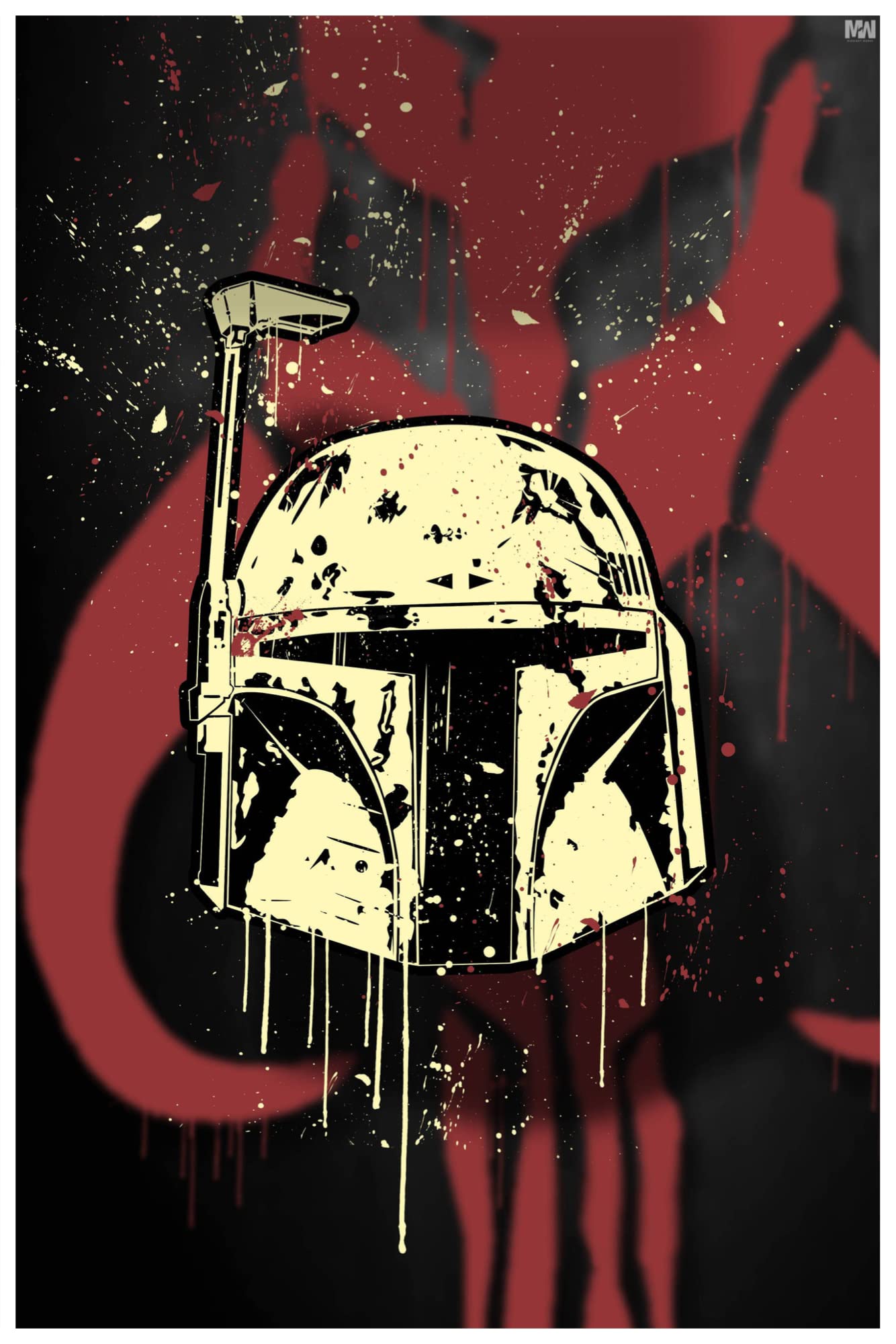 Midnight works Boba Fett Star Wars Set of 2 Posters 12 x 18 inch 300 GSM