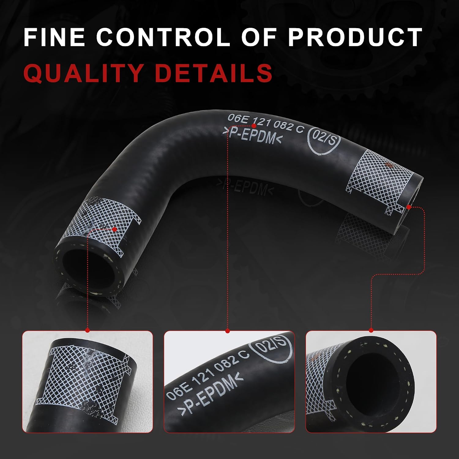 06E121082C Engine Coolant Hose Replacement for VW Touareg Audi A4 A5 A6 A8 Q5 Q7 3.0T 3.2L 06E 121 082 C