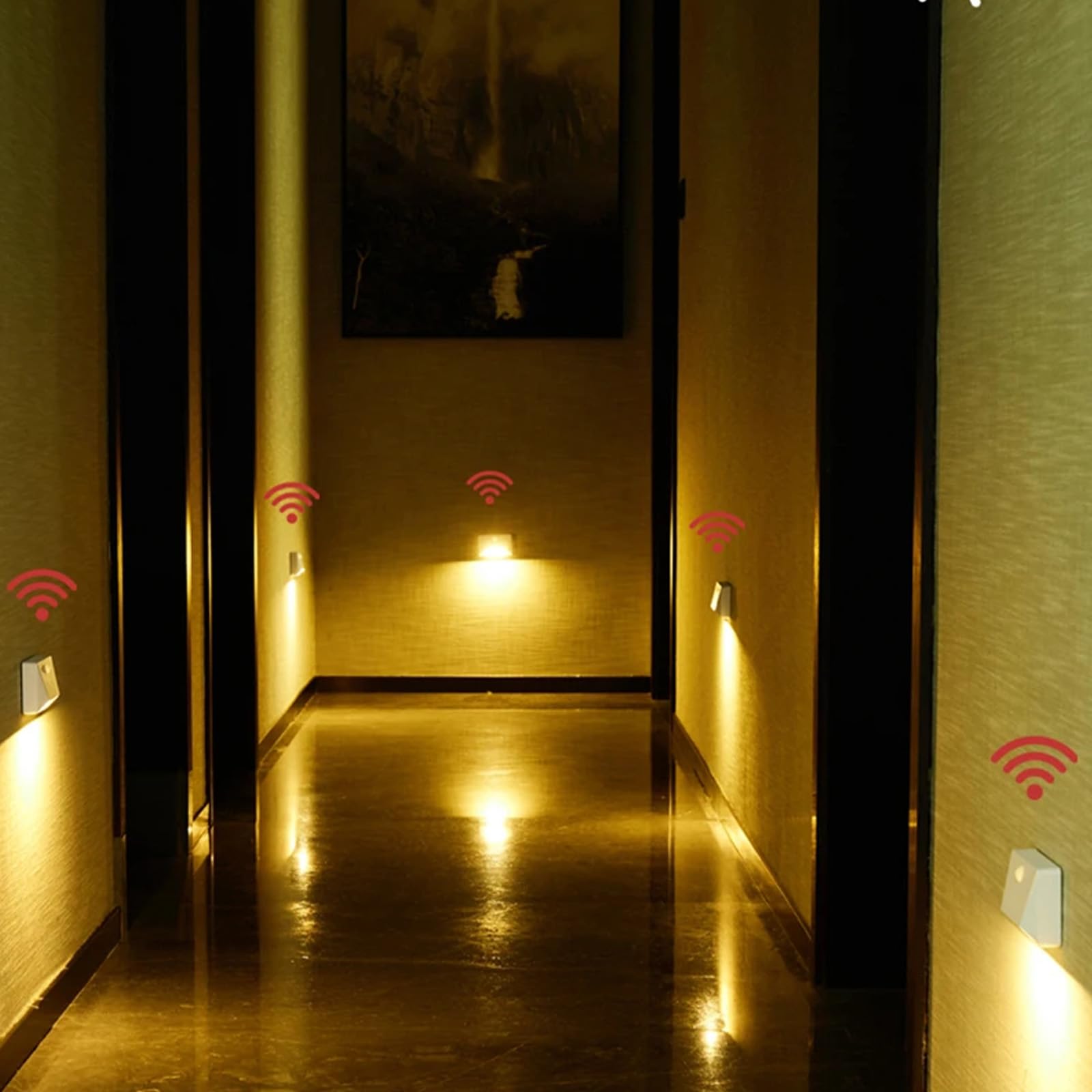 LED Akku Wandleuchten mit Bewegungsmelder Treppenbeleuchtung Modern Wandleuchte USB Aufladbar Magnetische Wandlampen für Wohnzimmer Schlafzimmer Flur Kinderzimmer (Weiß Warmes Licht,3 Stück)