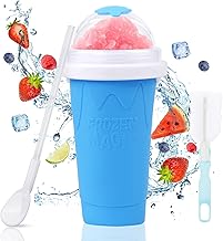 susimond Premium Slushy Maker Cup, Durable Slushie Maker Cup for Christmas with Cup Brush Straw and Spoon, Portable Quick Frozen Smoothies Squeeze CoolingCup for Milk Drinks and Juices