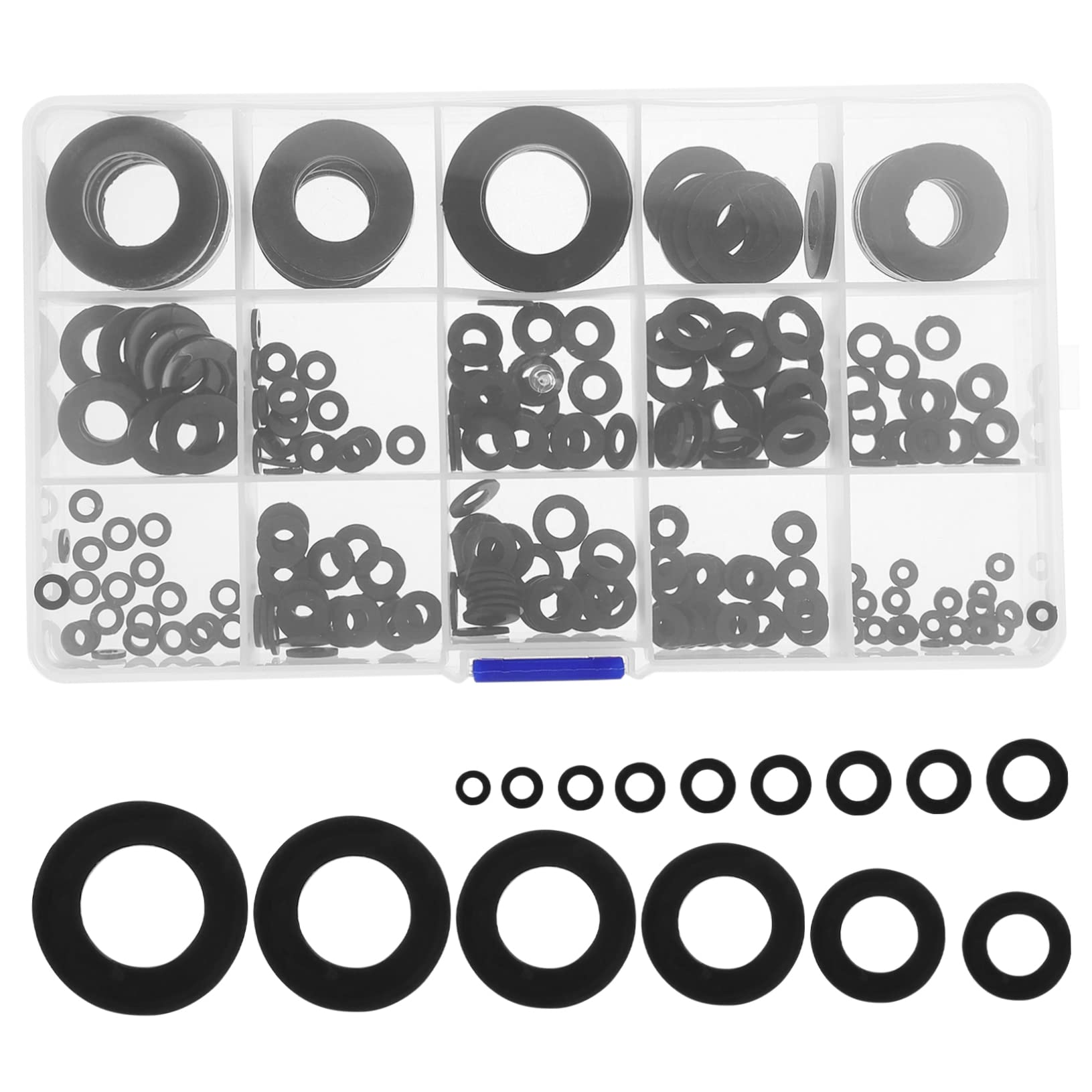 Operitacx Guarnizioni Rubinetto Kit di Ricambio Anti-perdita 215 Pezzi in Plastica Nera per Lavandino Bagno e Guarnizione Lavandino Cucina