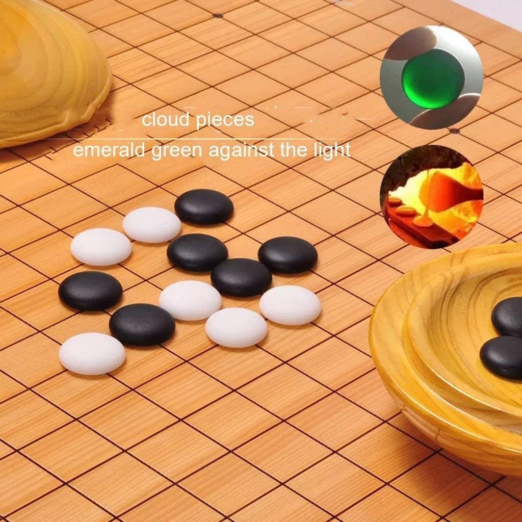 Go Game Board Go Set Chinese Weiqi for Two Players Strategy Board Game 19 X 19 Go Set Include Bowls