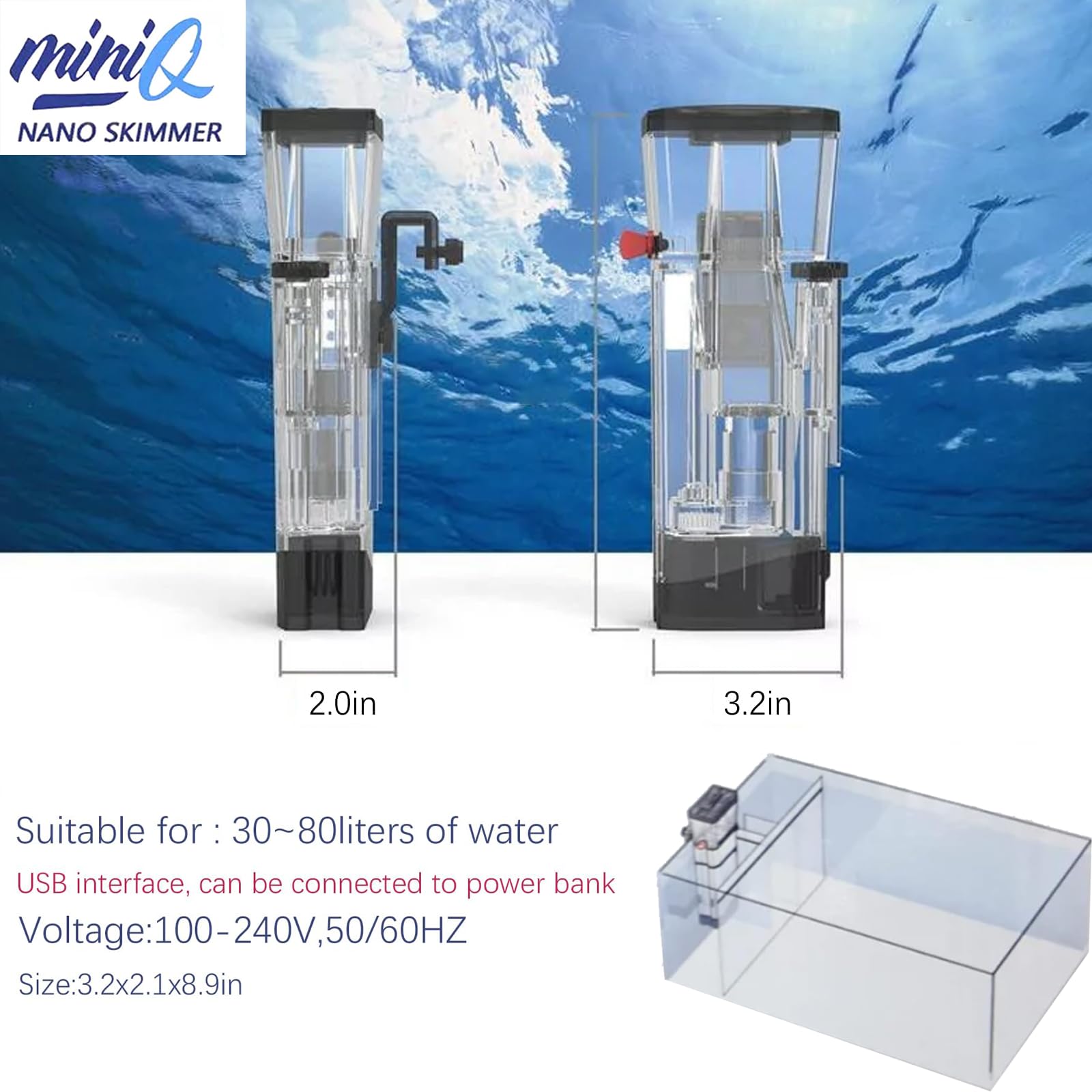 Amazon.com : Bubble Magus Mini Q Nano Protein Skimmer for