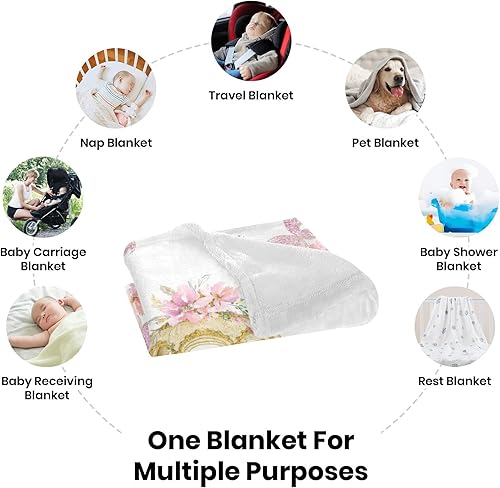 Miniatura 6 de Manta de bebé personalizada con nombre, manta de bebé personalizada para niñas, regalos de bebé, artículos de bebé, artículos esenciales para recién