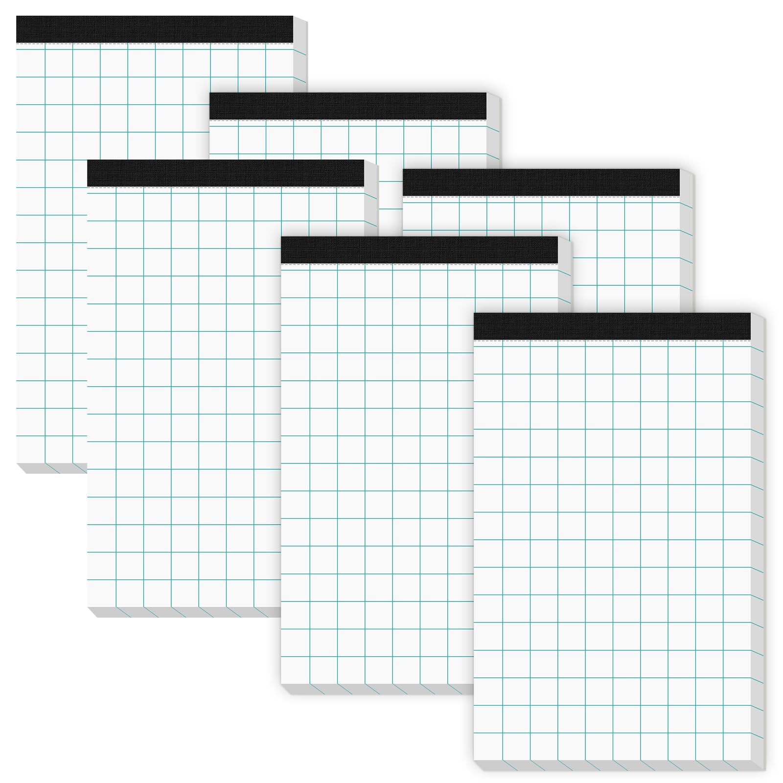 Snapklik.com : Graph Paper Pads 5x8 Grid Paper Notebook 6 Pack White ...