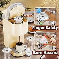 Vista 6 de 4 Pack Reusable K Cups Coffee Pods for Keurig 1.0: Stainless Steel Reusable Coffee Pods for Keurig Coffee Pods Reusable, BPA-Free, SUS 304, Scoop