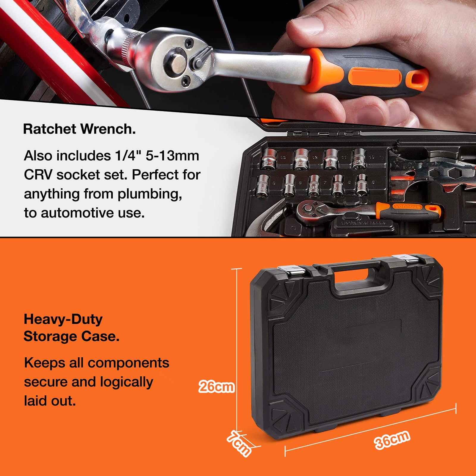 Kit di Attrezzi per la casa da 45 Pezzi, Set di Attrezzi manuali in Cassetta degli Attrezzi a sbalzo in Acciaio, Portatile per bricolage, Strumenti Multiuso per Uomini e Donne, Tuttofare