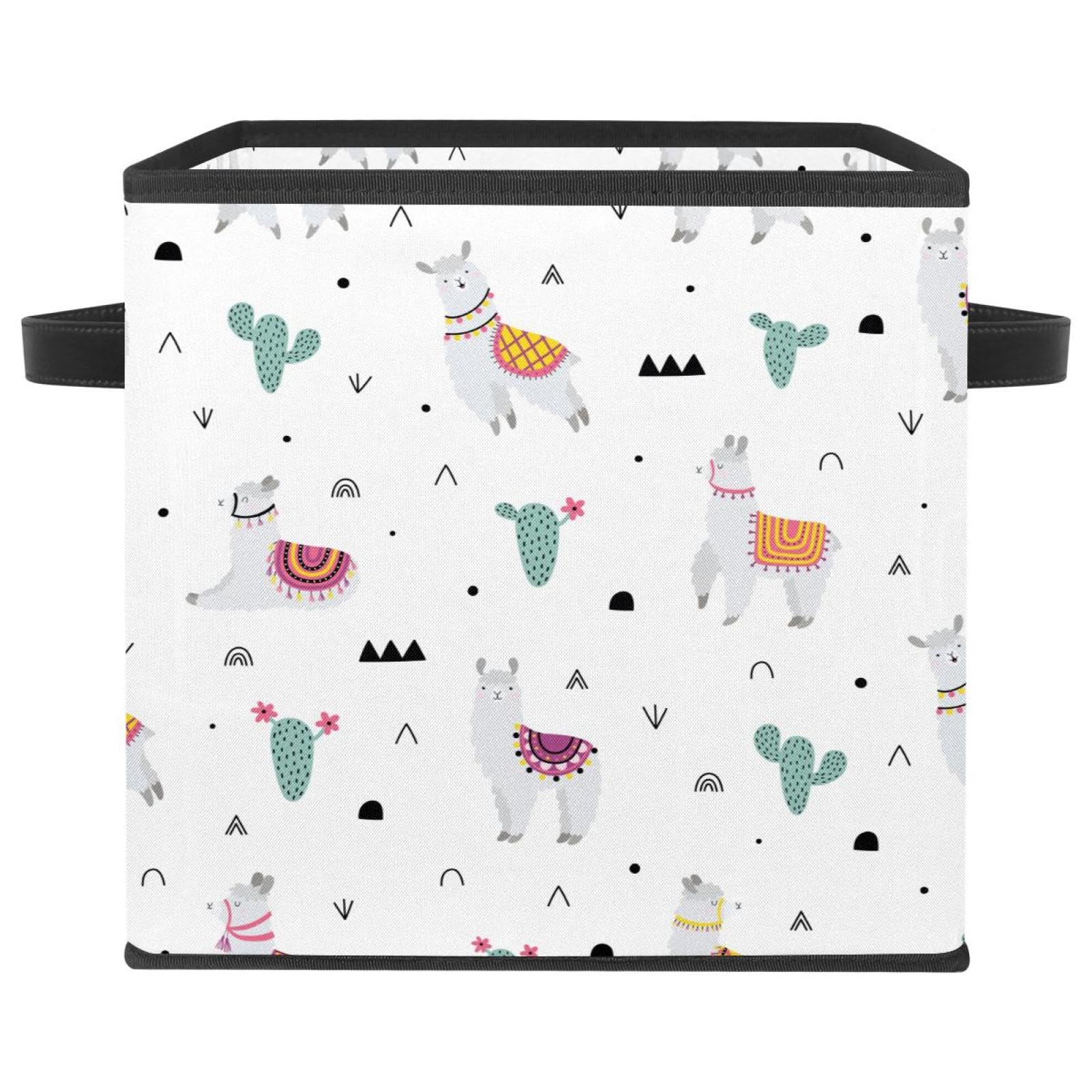 Boîte de rangement en tissu pliable avec poignées pour vêtements