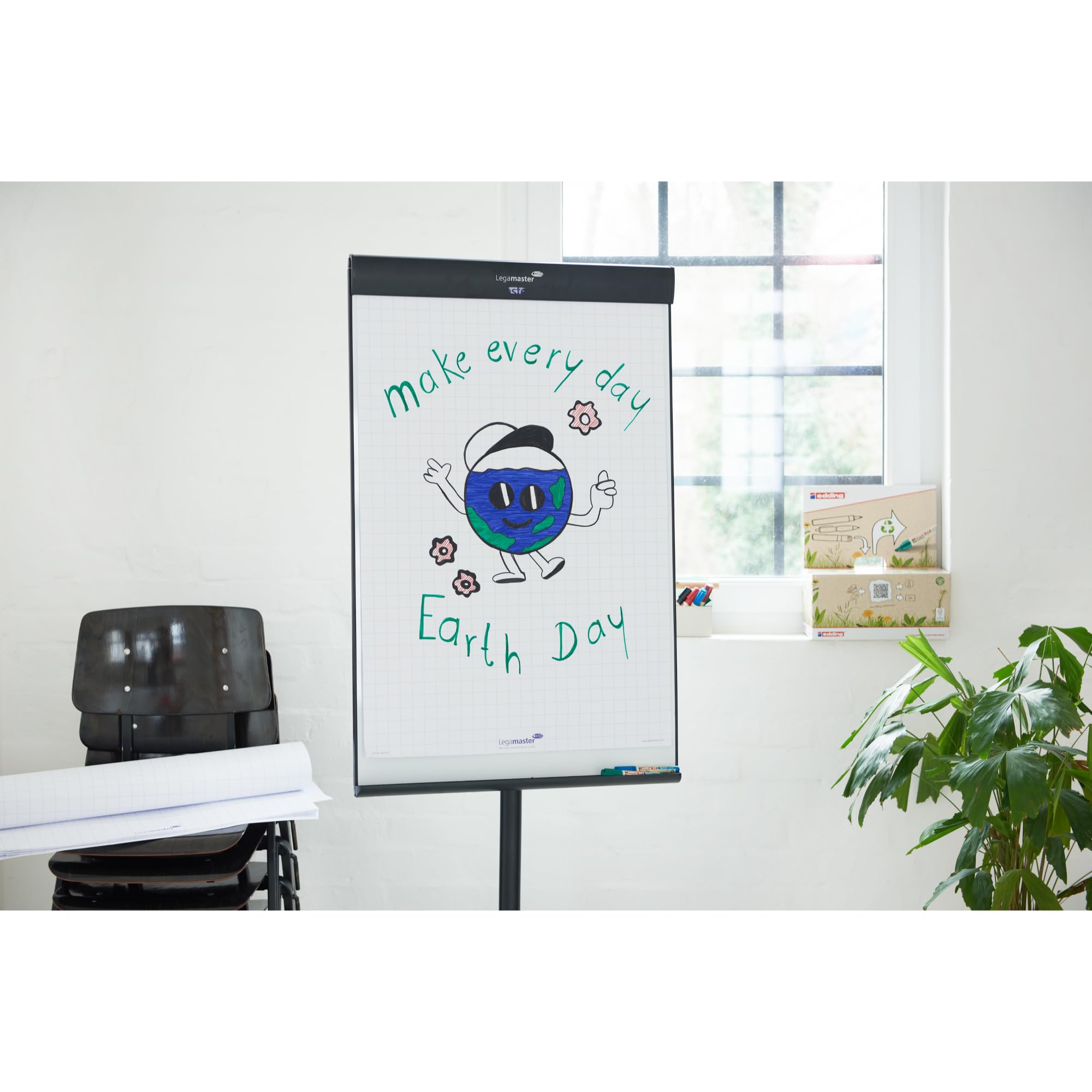 Edding Flipchartmarker 32 EcoLine, yeniden doldurulabilir, 1 – 5 mm, yeşil