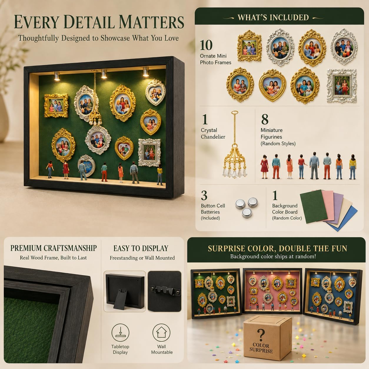 Museum of Us DIY Mini Museum Shadow Box Kit, Memory Frame