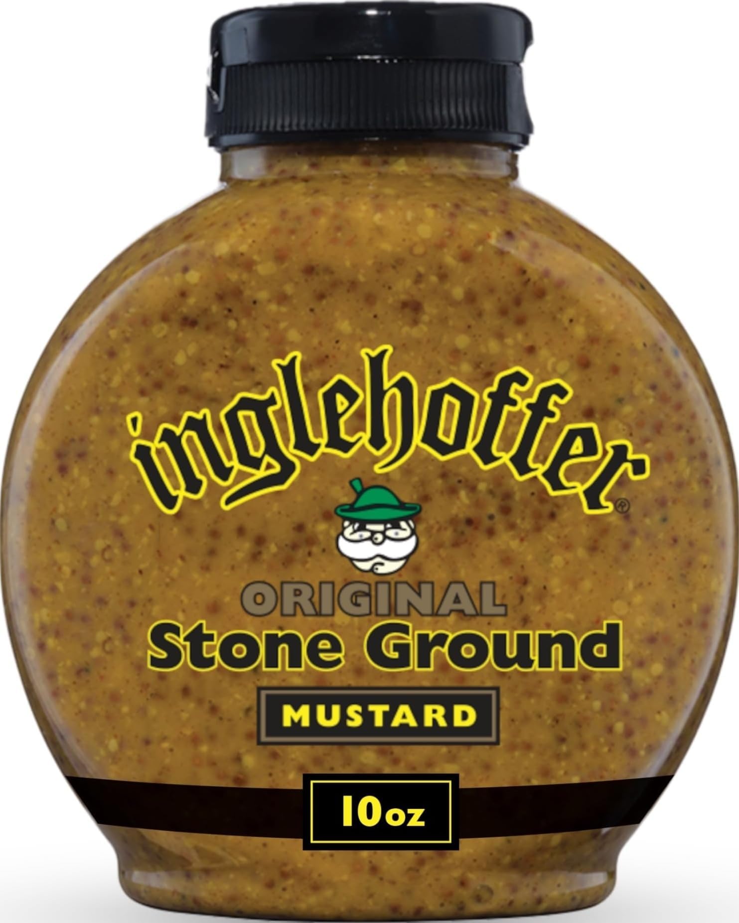 Inglehoffer Original Stone Ground Mustard, 10 oz Squeeze Bottle