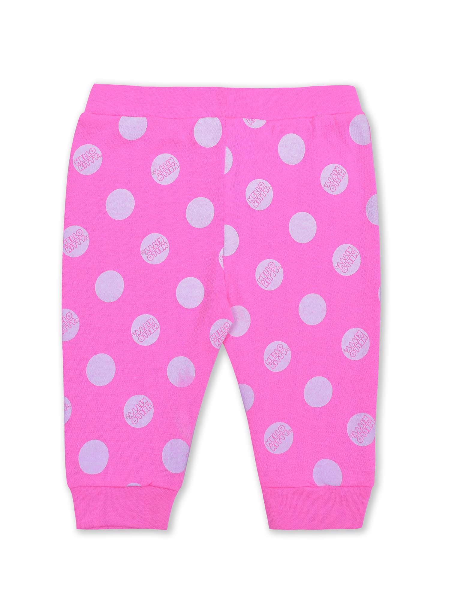 Hello Kitty - Conjunto de 2 piezas con estampado de lunares rosa y blanco