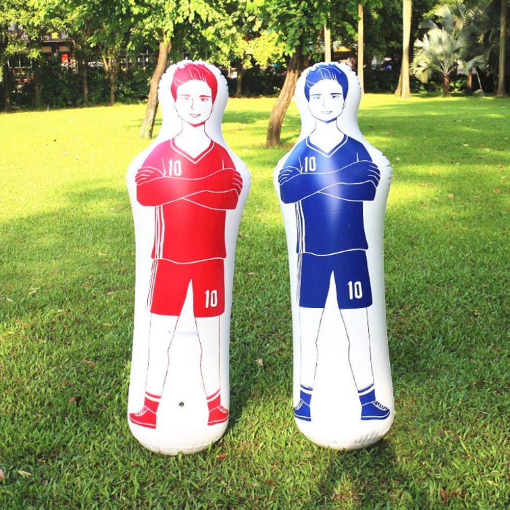 Alomejor Aiuti per la Formazione Gonfiabile di Calcio 0,35 m Sacco da Boxe in PVC Punzonatura Passaggi e Allenamento Allenamento del difensore del Portiere