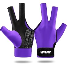 Billiard Pool Glove for Left Hand, 3-Finger Snooker Cue Glove