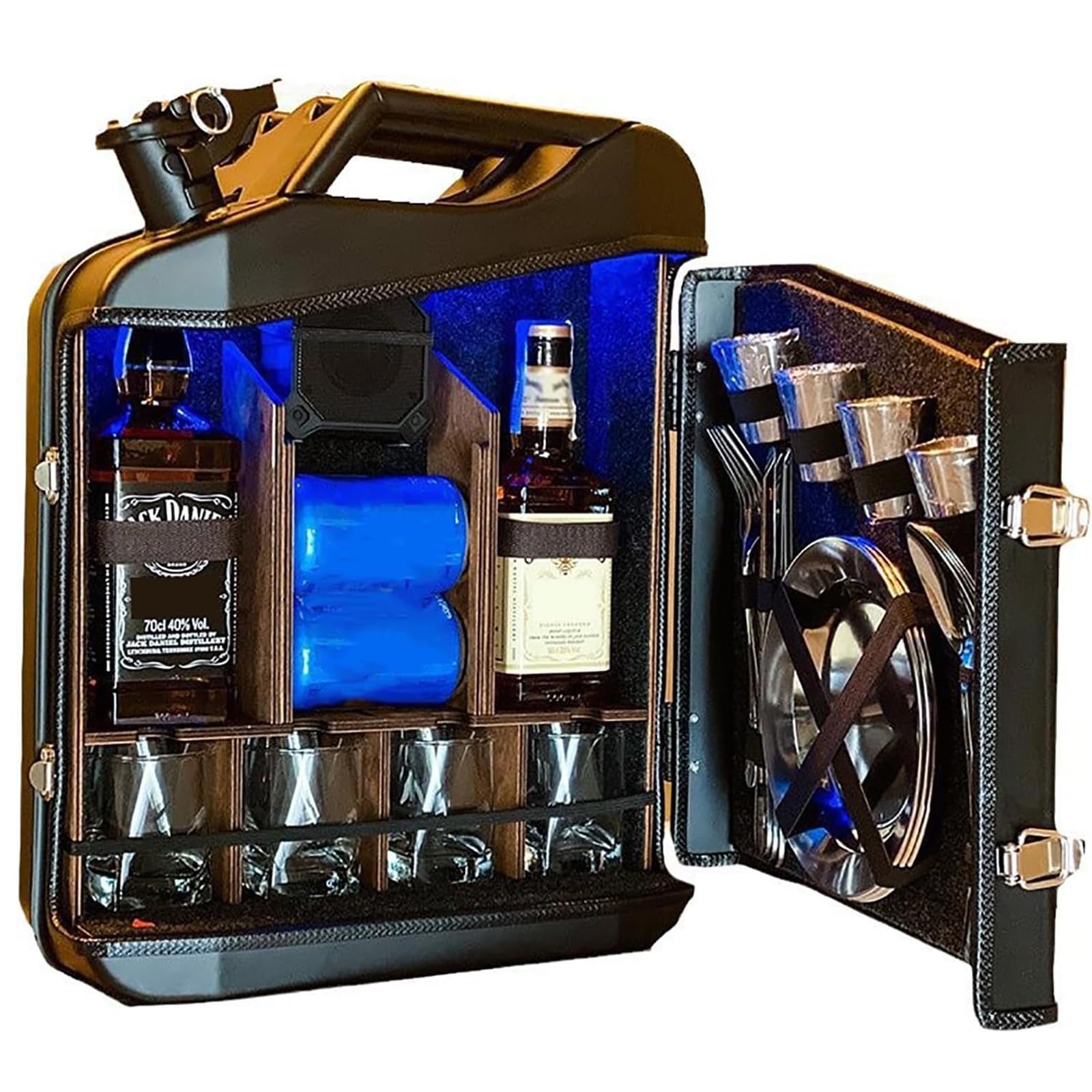 Świąteczny mini bar puszkowy, 20 l o pojemności 20 l i solidnej konstrukcji, mały bar do whisky, mały mobilny prezent dla męża, mężczyzny, kobiety, taty, chłopca, dziewczyny