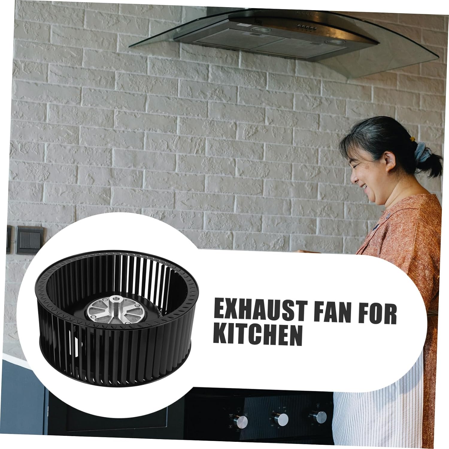 2pcs Range Hood Exhaust Fan Motor Replacement Wheel Filter Vent Hood Fan Wheel Screw for Kitchen Exhaust Fit for Broan