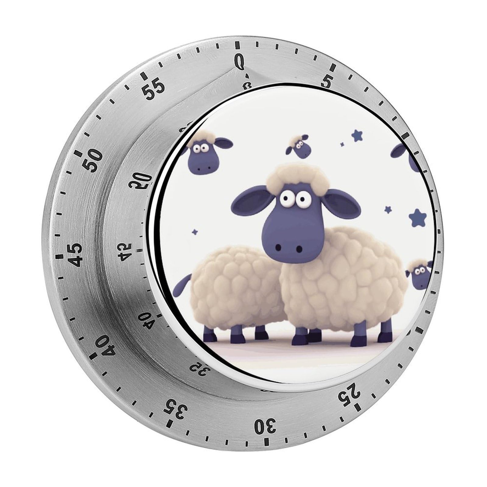 Adfgyerh Style Sheep Timer For Cooking, Kitchen Timer Magnetic No Batteries Required, Mechanical Timer With Loud Alarm, For Fitness Baking Exercise Oven