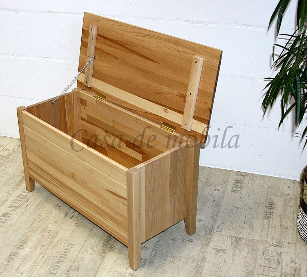 Casa Massivholz Truhe 84cm Kernbuche massiv Natur lackiert