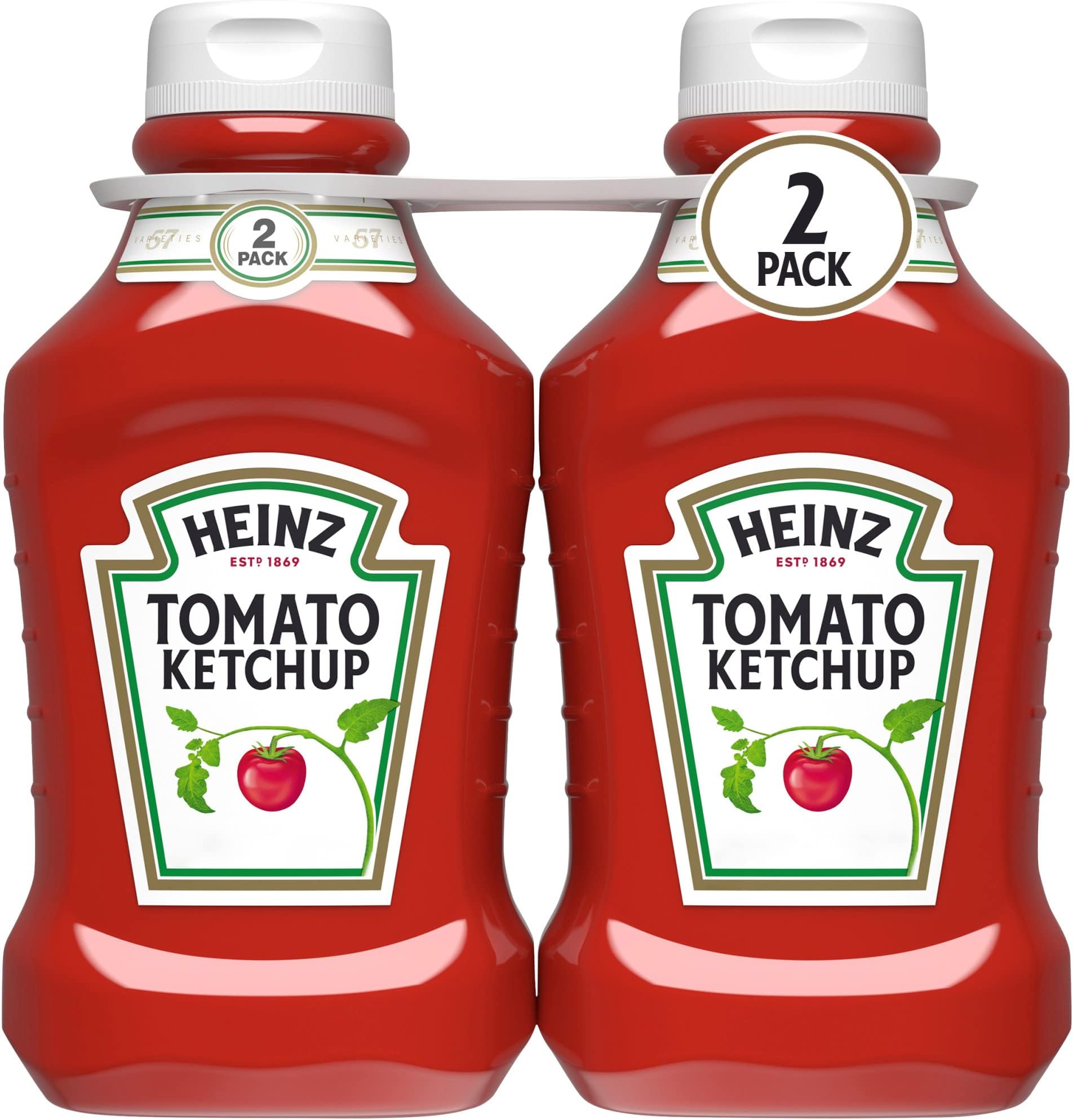 Tomato Ketchup Squeeze Bottle, 2 Bottles, for Easy Sharing and Easy Serving, Gluten-Free, 50.5 oz