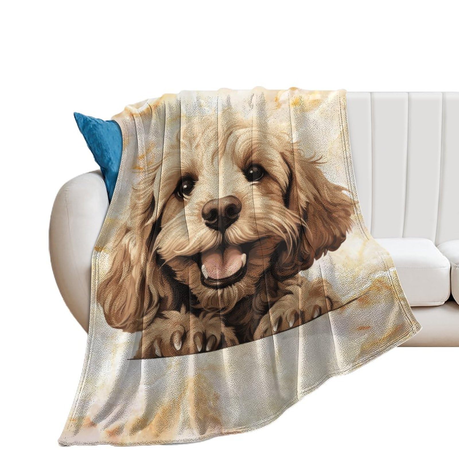 Luijorgy Women's Style-18 Cockapoo Blankets And Throws For Couch Bed Sofa Chair, Thicken Office Nap, Fluffy Lightweight Plush Super Soft Warm Flannel Throw Blankets For Man 30X40in