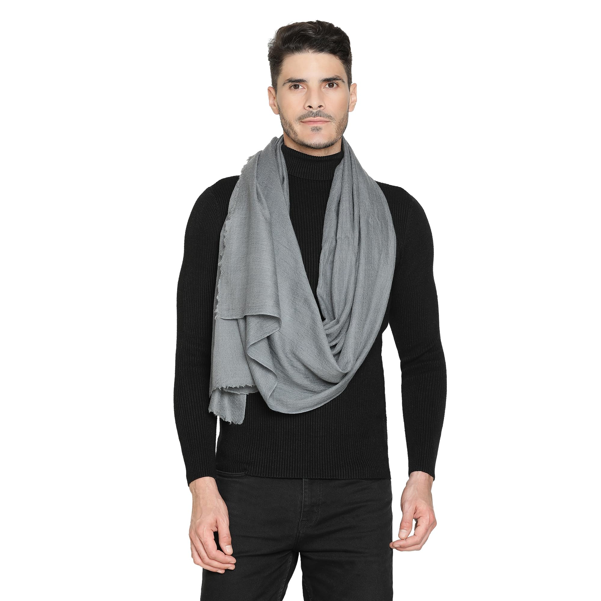 merinomere Formal Wool Blend for Men – Ash Grey Stole-picture-49