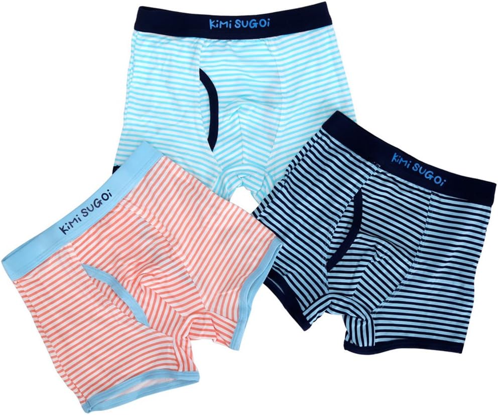KiMiSUGOi Boys Boxer Briefs of 3 Comfortable Boys Cotton Underwear