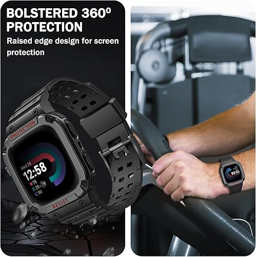 Miniatura 4 de Fintie Bandas con funda compatible con Fitbit Versa 4321  Versa LiteFitbit Sense 2  Sense, correa protectora resistente para hombre