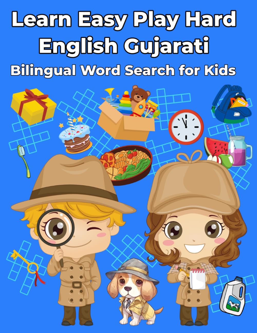 English Gujarati Bilingual Word Search for Kids: Learn Easy Play Hard