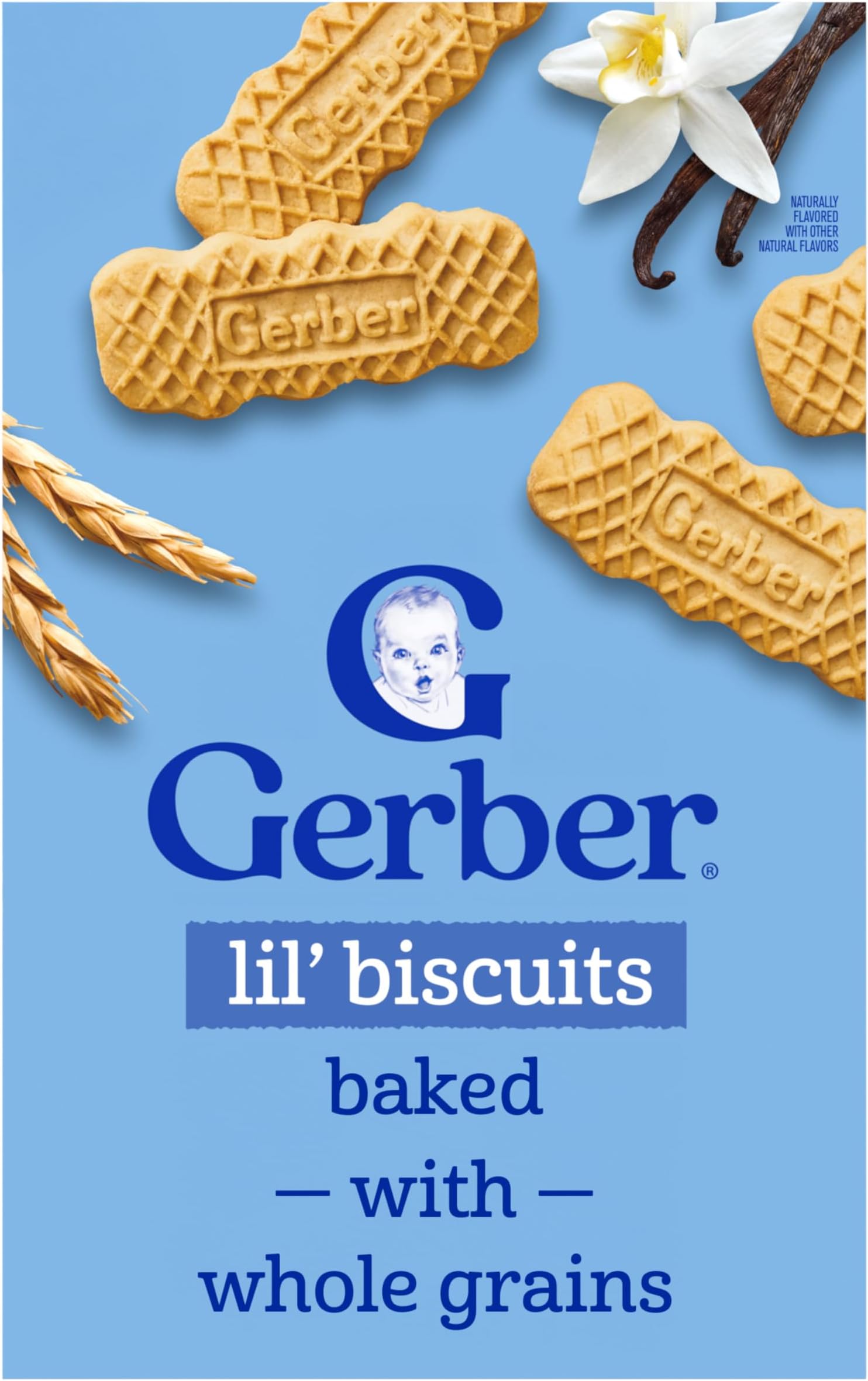 Lil Biscuits, Snacks for Toddlers, Toddler Cookies, Vitamin E, Iron, Finger Foods, 8PK