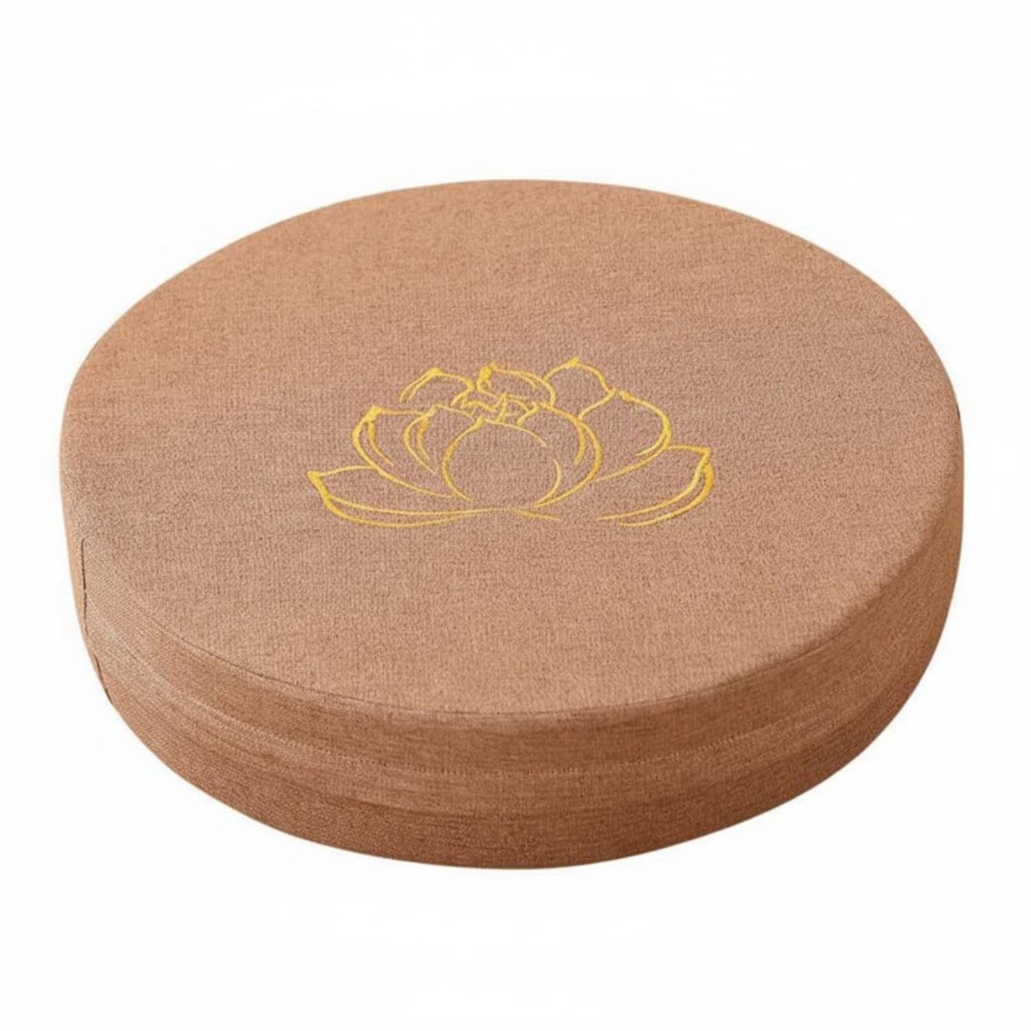 Removable Washable Cover Japanese Tatami Cushion Breathable Linen Textile Round Meditation Cushion Retains Shape Thick Floor Pouf All-Season Comfort for Meditators,Tea Room, Khaki, 50x6cm-picture-29