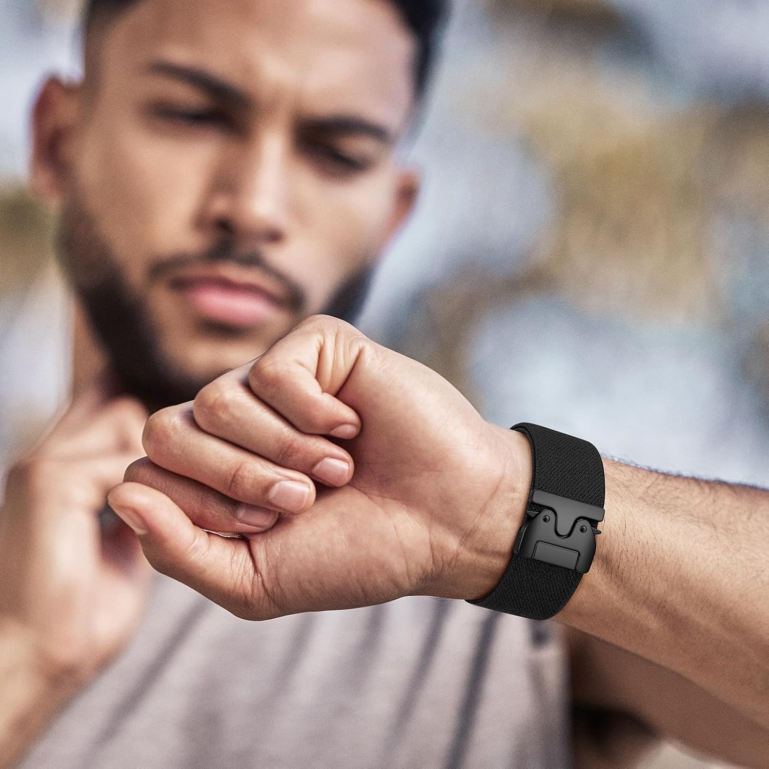 Stretchy Bands Compatible with Apple Watch Ultra 2 Band 49mm 46mm 45mm 44mm 42mm Men Women, Parachute Buckle Nylon Elastic Sport Strap Wristband for iWatch Ultra 3/SE/Series 11 10 9 8 7 6 5 4 3 - Image 3