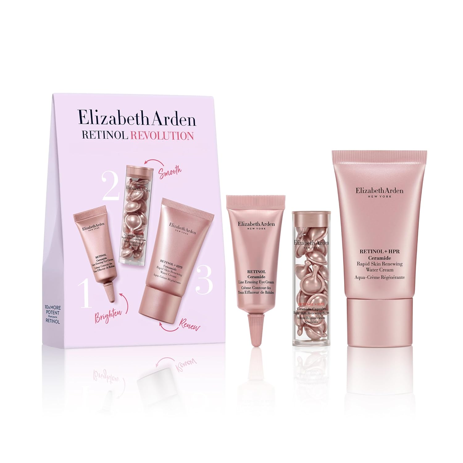 Elizabeth Arden Retinol + HPR Ceramide Rapid Skin Renewing Anti-Aging Face Serum Capsules, Fine Lines & Wrinkles Treatment, Skincare Gift for Women