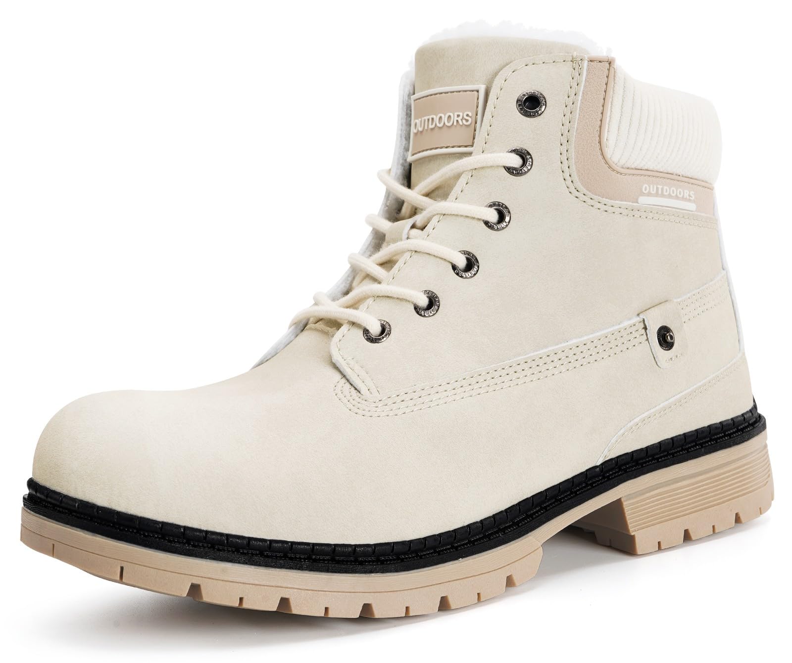 Stivali Uomo Donna Inverno Scarpe da Neve Caldi Snow Boots Impermeabili Stivaletti Pelliccia Stringate Outdoor