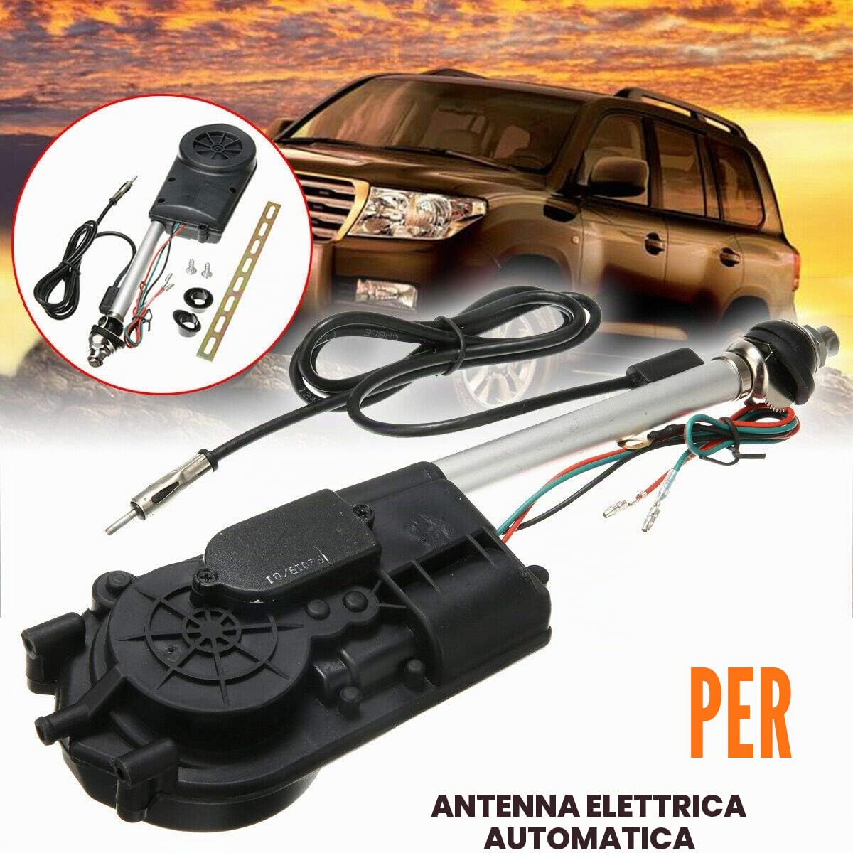 Antenna automatica elettrica universale auto SUV AM & FM Radio albero antenna 12V