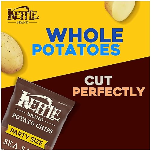 Miniatura 4 de Kettle Brand Foods Patatas fritas con sal marina, 13 oz tamaño fiesta
