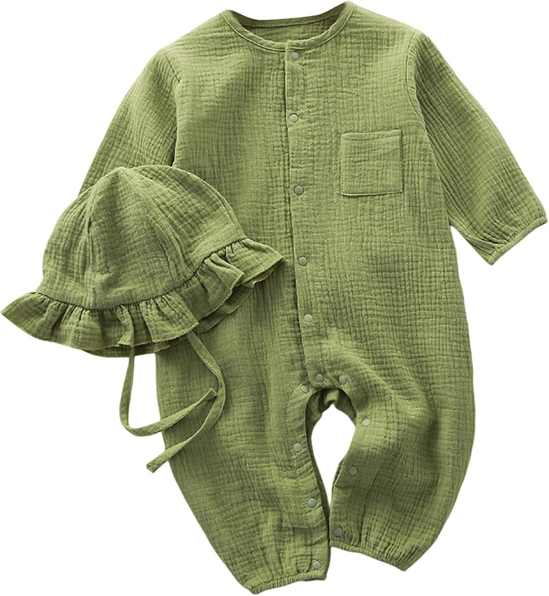 Baby Romper Girls Boys Outdoor Soft Cute Long Sleeve Bodysuits Hat Sets Lightweight Compy Fashion Home Suits Jumpsuits