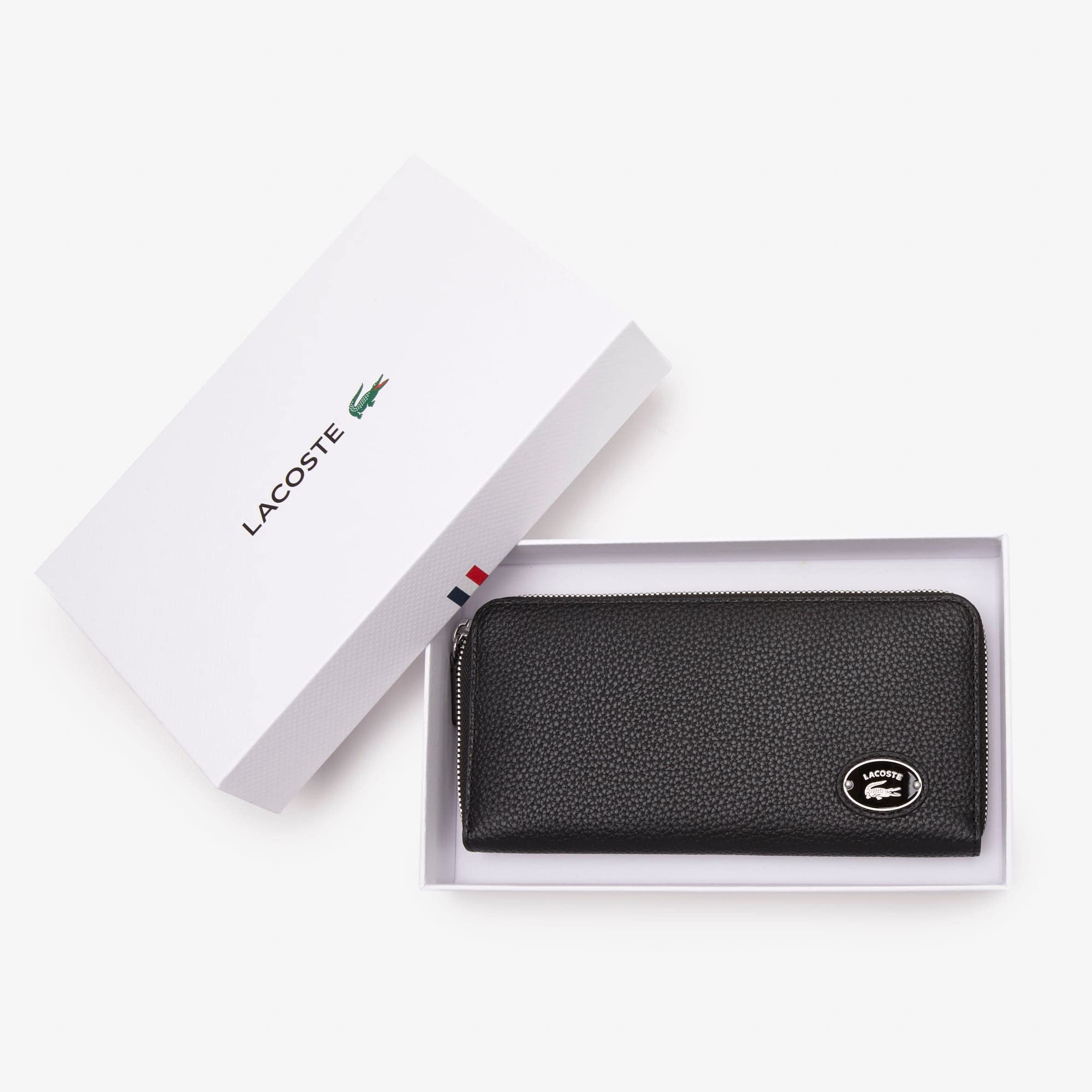 Lacoste portefeuille Origin Croc Femme Noir