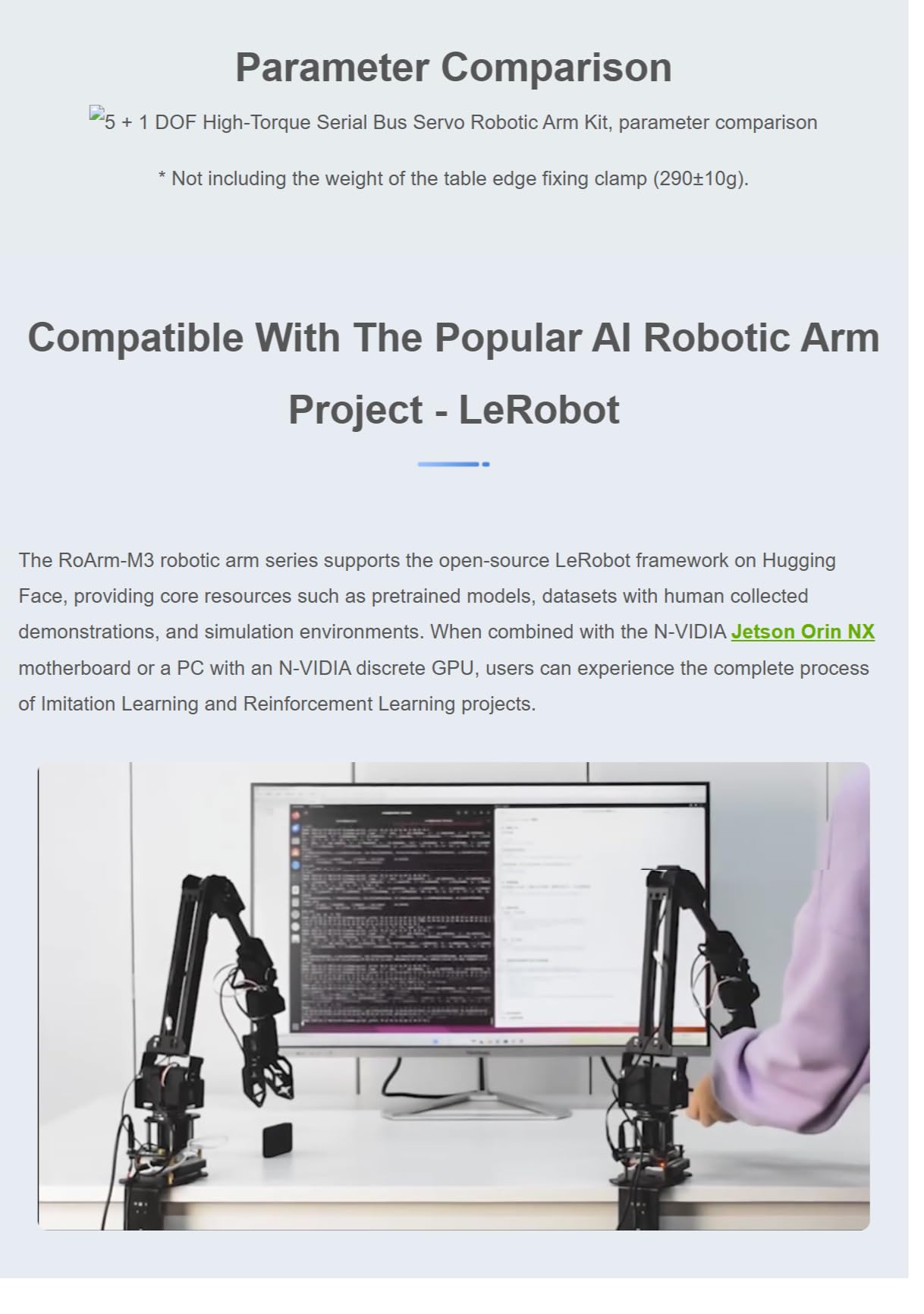 TUOPUONE 5 + 1 zestaw ramienia robota seryjnego DOF o wysokim momencie obrotowym oparty na ESP32 2-DOF przegub nadgarstkowy kontrola mniej kompatybilny z LeRobot