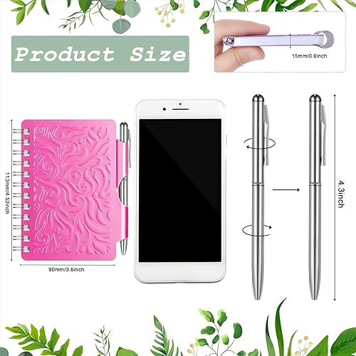 Miniatura 10 de Cuaderno portátil de 2 piezas, organizador de contraseñas, cuaderno elegante con patrón de mandala, libro de contraseñas con bolígrafo, cuaderno