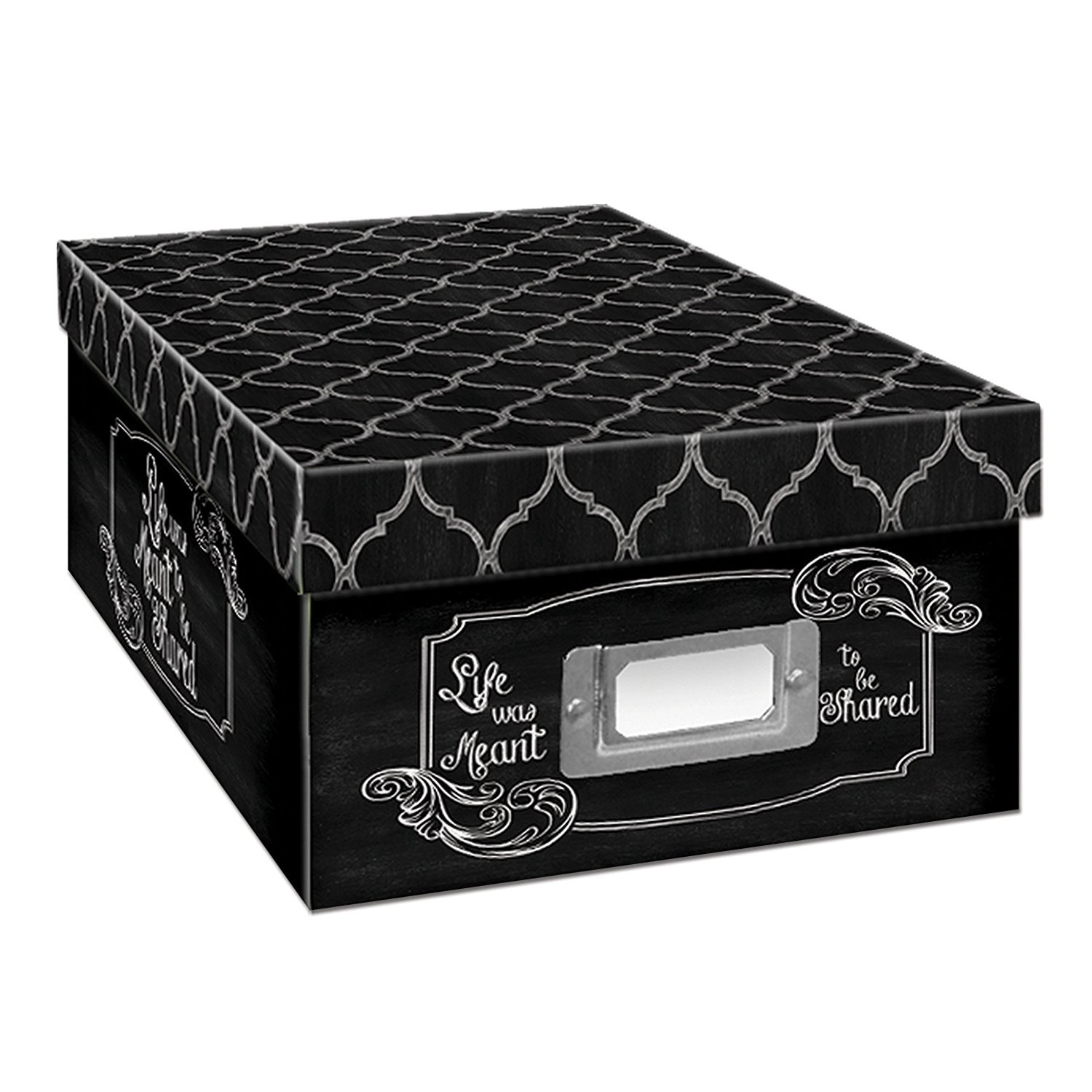 (Shared) - 2PO Heavy-Duty Photo/Video Storage Box, Chalkboad Shared Design