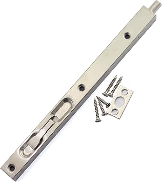 Tegg 10 Inch Lever Action Flush Bolt Latch 304 Stainless Steel Furniture Hardware Fitting Security Door Guard Concealed Slide Bolt Lock