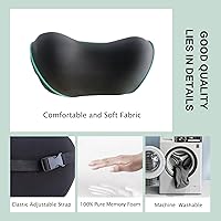 Vista 3 de Almohada para reposacabezas de automóvil realmente suave, almohada para conducir con correa ajustable, almohada de cuello de espuma viscoelástica