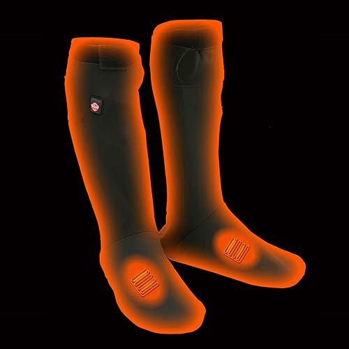 Miniatura 3 de Nexgen Heat MP7905 - Calcetines de invierno con calefacción para hombre, color negro, para esquí, equitación, elementos de calefacción superiores e