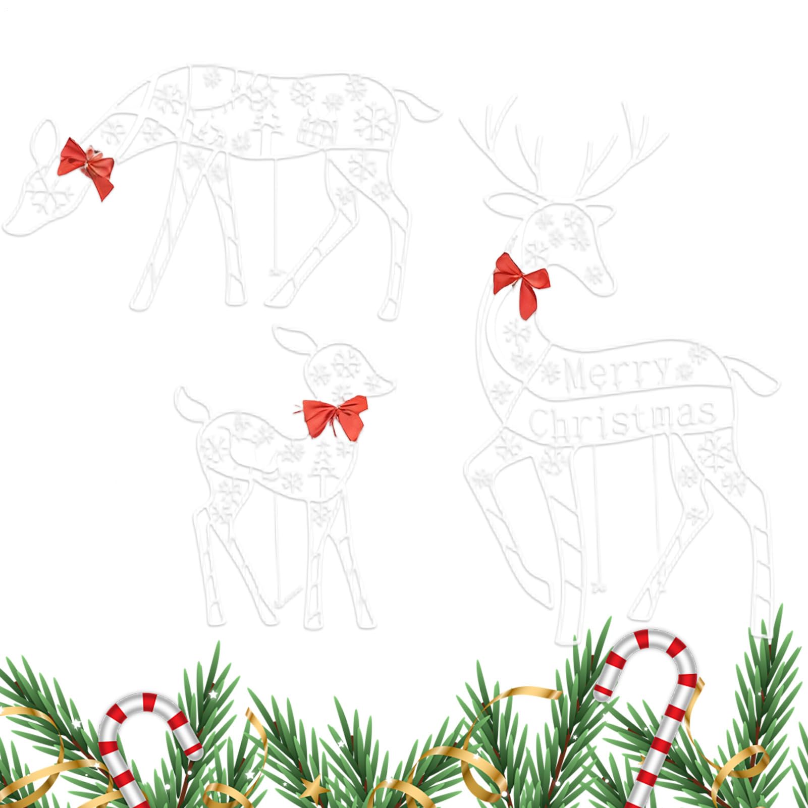 Navideños de Exterior Decoración Navideña Porche | de Jardín con de Pie para Propietarios Planificadores Vecindario Patio Delantero Invierno Jardín Patio Trasero Entrada