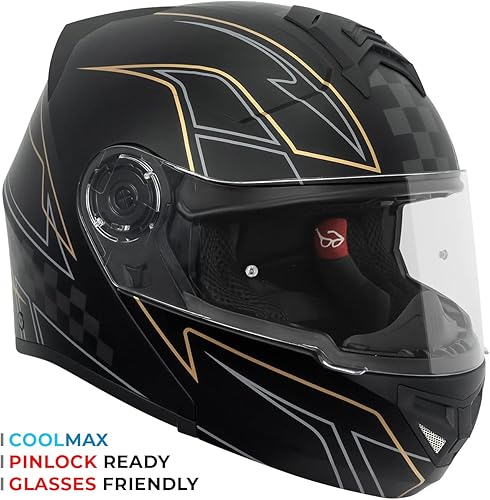 Miniatura 6 de VCAN VX28 Casco modular de motocicleta abatible de cara completa, aprobado por DOT, almohadilla Coolmax para mejillas y listo para OTG