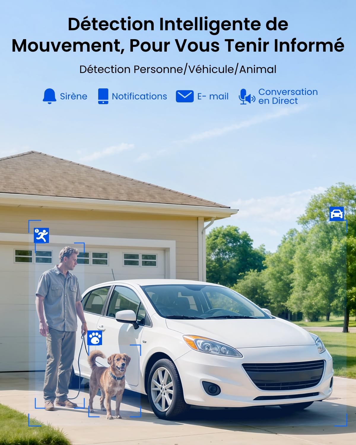Reolink Elite XPro PoE Caméra de Surveillance 16MP 2 Objectifs Couverture 180°, Vision Nocturne ColorX/IR, Ouverture F1.0, Détection Humain/Véhicule/Animal, Trajectoire Intégrée et Enregistrement 24/7